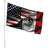 American Flag & Mexico Flag | 2x3 Ft Double-Sided Printing | Thickened Fabric Indoor/Outdoor Banner
