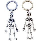 Gothic Skull Skeleton Charm Keychain for Men and Women Halloween Jewellery
