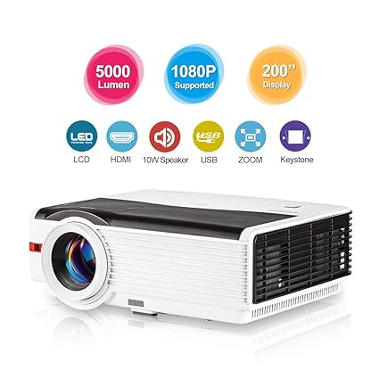 LCD HD de 5000 lúmenes Video Proyector Proyectores ...