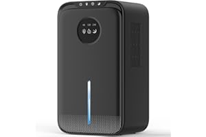 SAMSICHI Dehumidifier, 85 OZ Dehumidifiers for Room for Home, (800 sq. ft.) Quiet Dehumidifiers for Bathroom, Bedroom, Closet, RV, 7 Colors LED Auto Shut Off Dehumidifier with Drain Hose