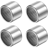 uxcell 4 Pcs B1816 Needle Roller Bearings, 1-1/8" Bore 1-3/8" OD 1" W | Open End, Chrome Steel Bearings, Hardened