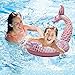 Happytime Cute Mermaid Tail Pool Float 30 Inches Cute Mermaid Inflatable Pool Float Swimming Ring Summer Party Beach Lounge Lilos for Kids