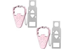 Yomisga Hotel Door Locks for Travelers Portable Door Lock for Travel Safety Latch from Inside, Extra Security Devices for Room Bedroom Apartment Traveling Essentials, Heavy Duty Aluminum (2, Pink)