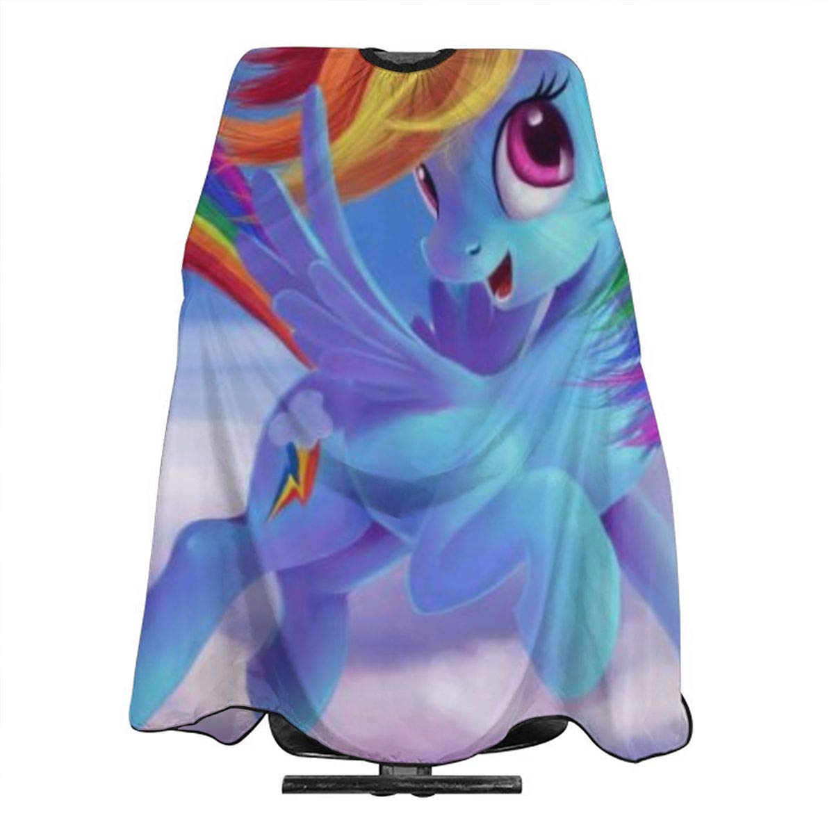 Rainbow Dash My Little Pony Friendship Is Magic Haircut Apron Salon Professional Barber Hair Dye Cape Printed Styling Black Comb-Out Makeup Artists Shampoo Polyester Adult/Women/Men 55x66 Inch