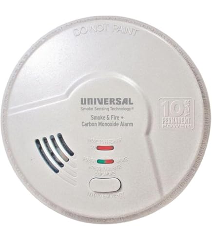 Amazon.com: USI Electric 5304 有線電離煙霧和火災報警器附備用電池2