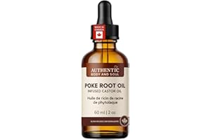 Poke Root Oil, Undiluted 2 oz, Poke Root Infused Castor Oil, Pokeweed Oil in Amber Glass Dropper | 2 oz