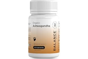 BALANCEBREENS Certified Organic Ashwagandha 1600 mg Supplement - 120 Vegan Capsules - Stress, Mood, Energy and Thyroid Support Supplement - Non-GMO Gluten-Free Pills by Balance Breens