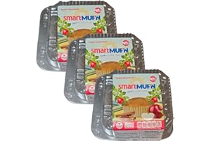 SMARTCAKE Smart Baking Company Smartmuf'n, Gluten-free, Sugar-free Keto Snack Breakfast Muffin (Apple Cinnamon, 3 Boxes)