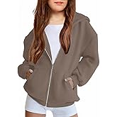 Arshiner Girls Zip Up Hoodies Teen Fleece Full-Zip Sweatshirts Jacket Casual Fall Hoodie with Pocket