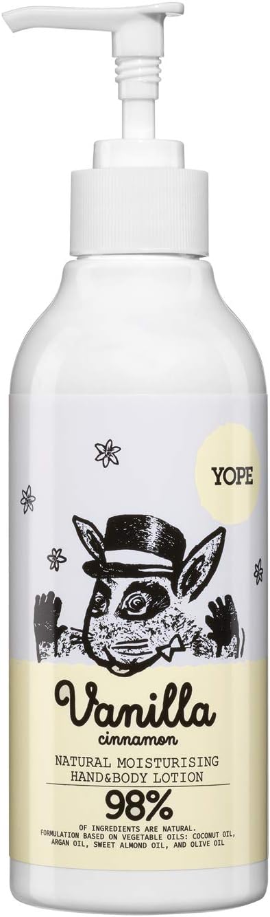 Yope Natural Body Lotion Aloe Vera Shea Butter Argan Oil 300ml Vanilla Cinnamon