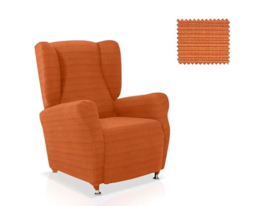 JM Textil Husse für Ohrensessel Moraig Größe 1 Sitzer (Standard), Farbe Orange (Mehrere Farben verfügbar)