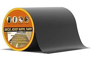 JOAPRIL Deck Joist Tape, 6" x 50' Butyl Tape for Deck Joists, Waterproof and Weather Resistant Self-Adhesive Joist Tape for Wood Beams and Joists, Anti-Corrosion Decking Tape- 1 Pack