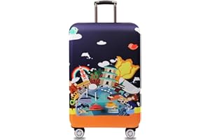 TRAVELKIN MORE THAN TRAVEL TRAVEL KIN Thickened Luggage Cover ，Washable Travel Gear Cover，18/24/28/32 Inch Suitcase Spandex Protective Cover (XL(29"-32" luggage), China Attractions)