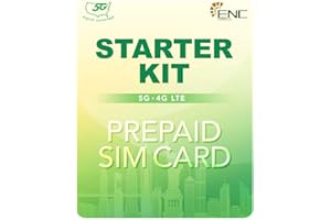 ENC MOBILE US Prepaid SIM Card (3 in 1) Starter Kit + Phone Plans Starting at $10/mo up to $45/mo + One SIM Dual Number (US & China) + Nation-Wide 5G/4G LTE Coverage, Wi-Fi Calling