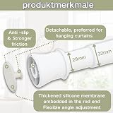 Venwemong Extendable Shower Curtain Pole 190-410 cm White Ø32 mm view 2