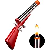 Extended Lighter with Easy Press Button for Elderly or Seniors, Multi Purpose Gas Lighters, Refillable Extended Wand, Pilot Light, Candles, Kitchen, Fireplace, Stove (No Fuel Inside)