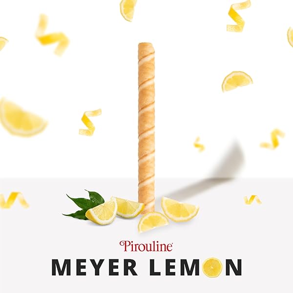 PIROULINE CREME FILLED WAFERS COOKIES – MEYER LEMON FLAVORED – 14.1 OUNCE (400 GRAM) CAN
