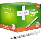 1ml Oral Syringe - 100 Pack &ndash; Luer Slip Tip, No Needle, Sterile Individually Blister Packed - Medicine Administration for Infants, Toddlers and Small Pets