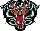 Novelty Iron On - Animals Tribal Black Panther Tiger Patch