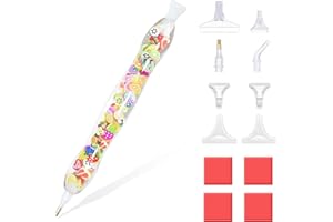 RECORDARME Diamond Art Pen, Resin Diamond Painting Pen Tools Accessories, Ergonomic Design Shiny Diamond Dot Pens(Colorful Lemon)