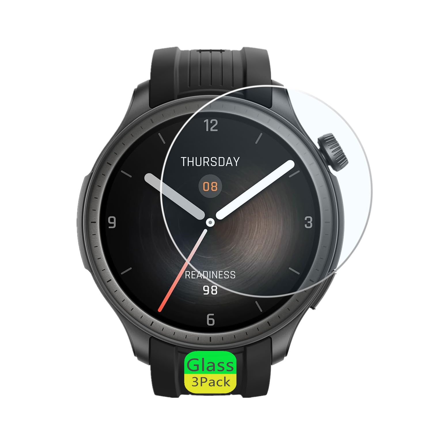 Photo 1 of Aemus Screen Protector Compatible for Amazfit Balance SmartWatch (3 Pack) Clear Tempered Glass Film
