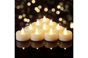 BEICHI Flameless Candles, 12/24/50/100/150 Pack Tea Lights Battery Operated, No Flickering Votive Candles LED Tea Lights for Halloween Christmas Wedding Home (24 Pack, Warm White)