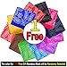 Basico Bandanas Value Pack 100% Cotton Paisley Head Wrap with Tube Face Mask/Headband (6pk- Gold)