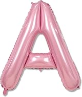 Lingqiang 40 Inch Pastel Pink A Letter Balloon – Foil Balloon A Helium Balloon view 1