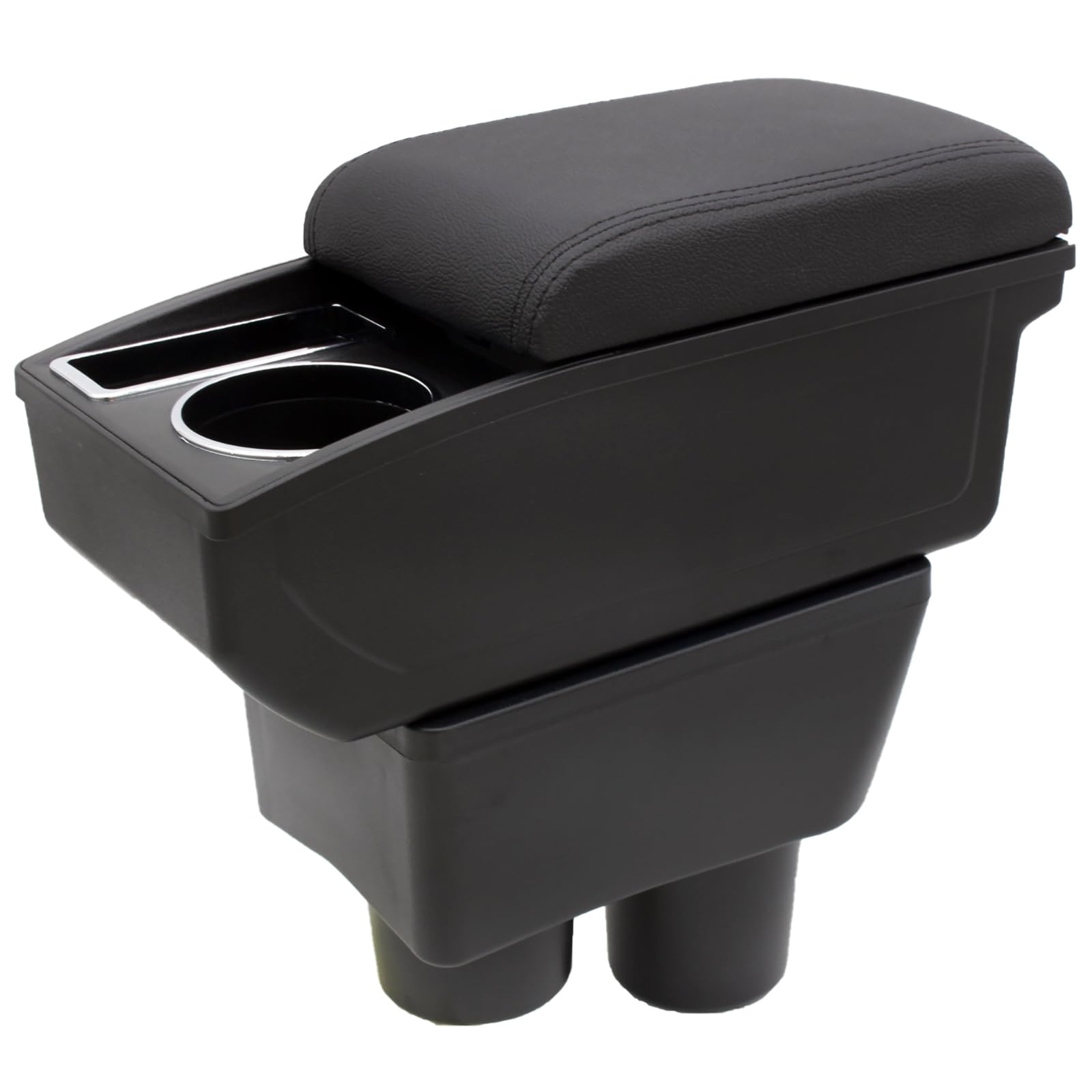 Photo 1 of *********SIMILAR****** FINAL SALE- NO RETUNS********  Car Armrest Box for Nissan Almera Versa 2012-2019 Auto Accessories Center Console Leather Arm Rest Double-Layer Storage Space with Cup Holder (Black Thread)