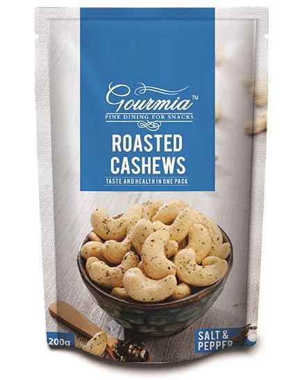 Gourmia Roasted Cashews, Salt and Pepper, 200g