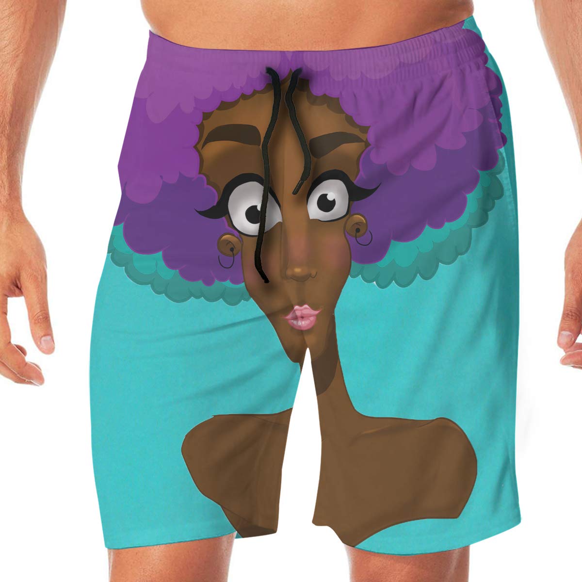 Amazon Com Afro Hair Purple Eccentric Blue Green Long Board