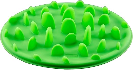 green slow feeder dog bowl