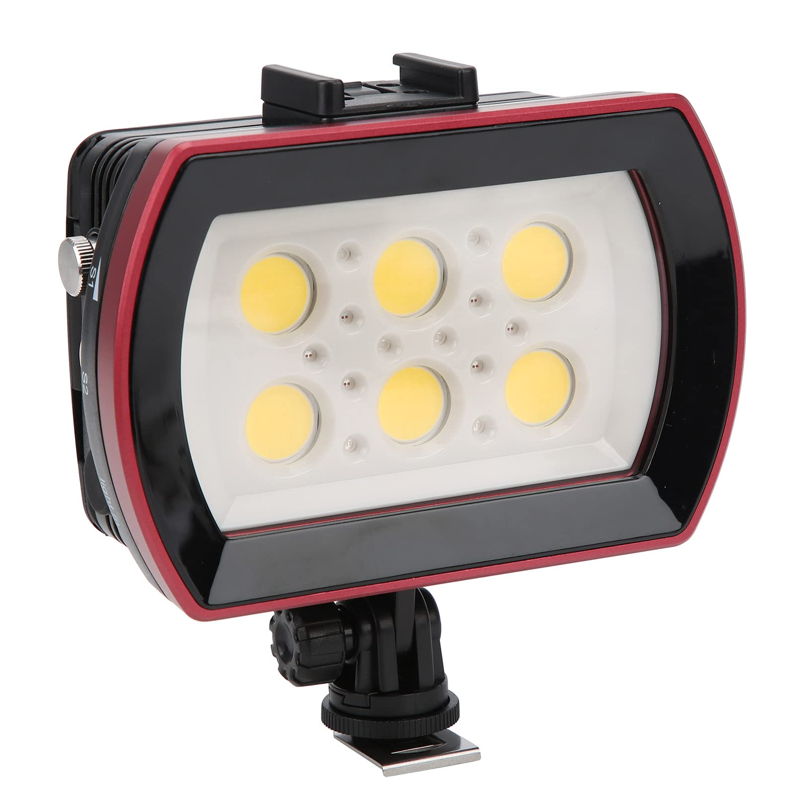 Goshyda Camera Diving Light, Dimmable LED Video Light 40M Waterproof, 3000mAh Rechargeable Underwater Lights for Vlogging, Diving