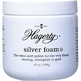 Hagerty Silver Foam - Trusted Silverware Polish and Tarnish Remover Since 1895 for Sterling Silver, Silver-Plate, Gold, and Gold &ndash; Made in USA, Kosher Certified, 19 oz