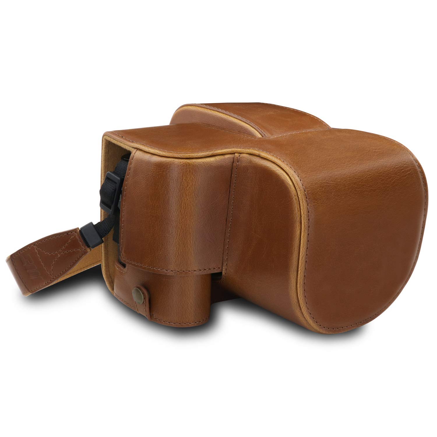 MegaGear MG1680 Ever Ready Leather Camera Case Compatible with Leica V-Lux 5, Panasonic Lumix DC-FZ1000 II - Light Brown