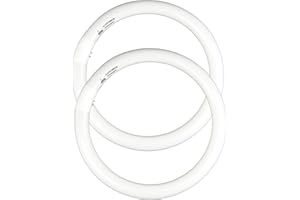CHKADAWA FC12T9/CW 32W Cool White Round Fluorescent Light Bulb, 12 Inch T9 32 Watts Circular Bulbs, 12'' FCL 32 Circline Bulb 4100K 841, G10q 4 Pin Prong Base, 2 Pack