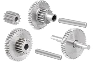CrazyHobby Transmission Gear Set Stainless Steel High Speed Diff Gear for Traxxas TRX4M TRX4MT 1/18 RC Crawler Upgrades (16.6:1)