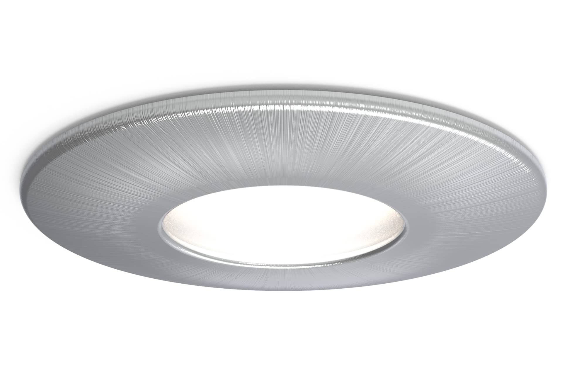 4lite Fire-Rated Indoor Downlight (Satin Chrome) GU10 LED Spotlight with IP20 Rating - 4L1/2205-4yr Guarantee