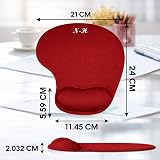 New Horrizon Mouse Mat BLACK Anti-Slip Comfort Pad Gel Wrist Support Red Regular view 5