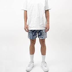 DIOTSR Mens Mesh Paisley Shorts, Casual Retro