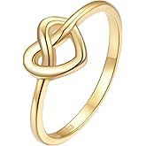 Silvora 925 Sterling Silver Knot Ring Promise Ring Heart Love Rings for Women Band Ring Size 4-12, With Gift Box