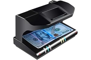 Portable 4-in-1 LED Counterfeit Money Detector – UV Light, Magnetic Sensor, Watermark Backlight & Magnifier – USB Powered Bil