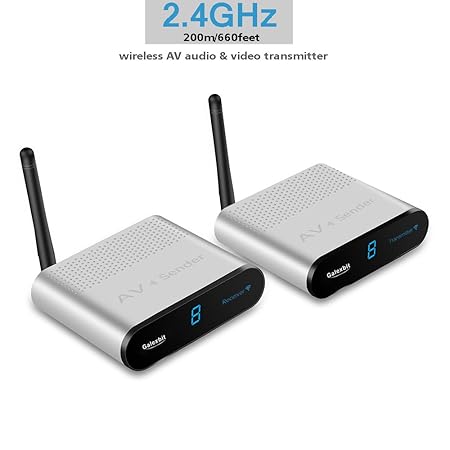 Galexbit AV220 2,4 GHz 200 M Wireless AV Sender Transmitter Empfänger (RCA) bis zu 660 Füße