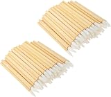 ZHIYE Lip Brushes 100Pcs Bamboo Handle Makeup Wands Lip Gloss Applicator Kit