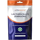 Vitamatic Lactobacillus Johnsonii Probiotic Powder - Digestive Health Support - 100 Gram (3.5 OZ) - 100 Servings