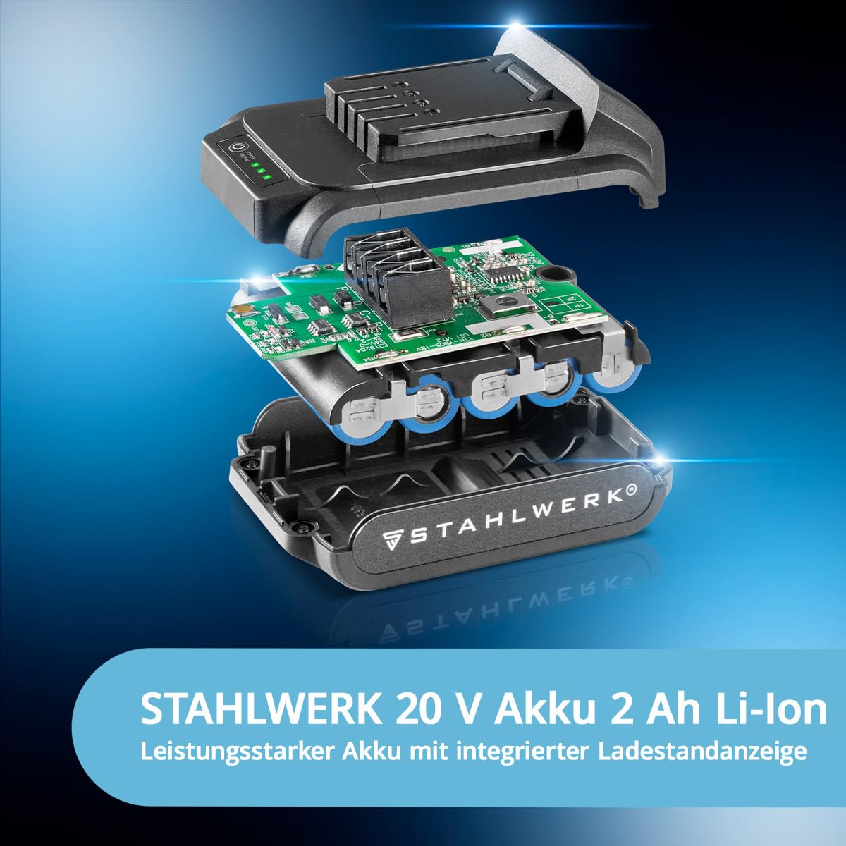 STAHLWERK 2-in-1 Akku-Laubbläser & Staubsauger MAG-20 ST – 20 V mit 2 Ah, kompakter Brushless Bläser für Garten, Straße, Werkstatt & Auto, handlicher Mini-Laubbläser bis zu 98 m/s und 18.000 U/min 6