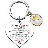 MOEXUKO Valentines Day Gifts for Girlfriend Wife Keychain I Love You Gifts for Her Romantic Gift for Wife Girlfriend Birthday Anniversary Christmas Gift Ideas Long Distance Relationship Keyring