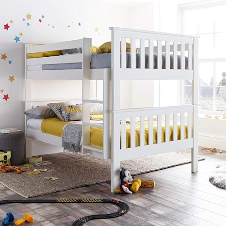Quadruple Sleeper Bed Happy Beds Oslo White Wood Shaker Double