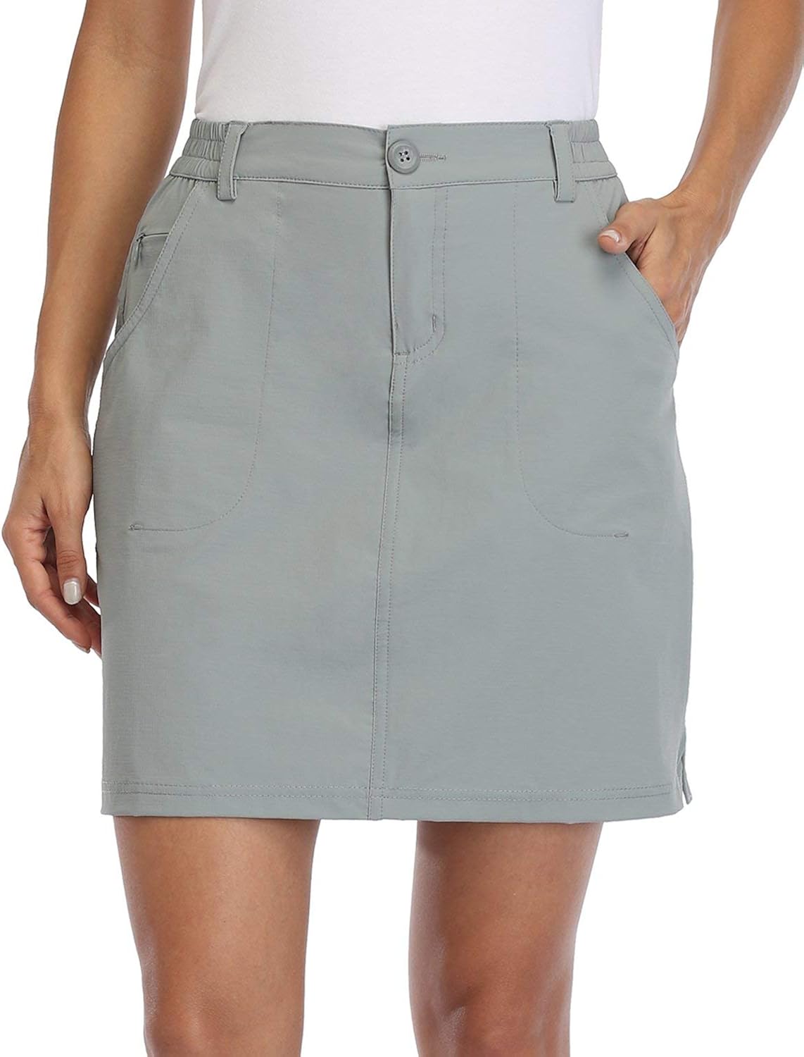 Willit Women's Outdoor Skort Golf Skort Casual Skort Skirt UPF 50+ Quick Dry Zip Pockets Active Hiking: Clothing
