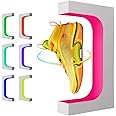 UVEHAS Levitating Shoe Display, Floating Rotating Sneaker Stand, Magnetic Levitation Shoe Rack with 16 Colors LED Light for Gifts Shoes Collectors Store Advertising Exhibition Home Decor